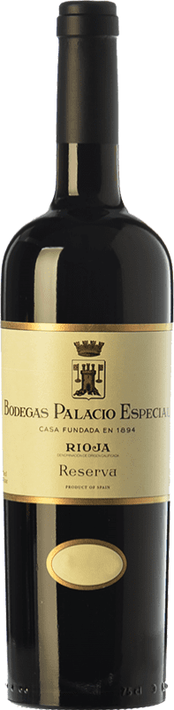 36,95 € Envio grátis | Vinho tinto Palacio Especial Reserva D.O.Ca. Rioja La Rioja Espanha Tempranillo Garrafa 75 cl