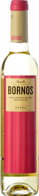 6,95 € Envío gratis | Vino dulce Palacio de Bornos Semi-Seco Semi-Dulce D.O. Rueda Castilla y León España Sauvignon Blanca Botella Medium 50 cl