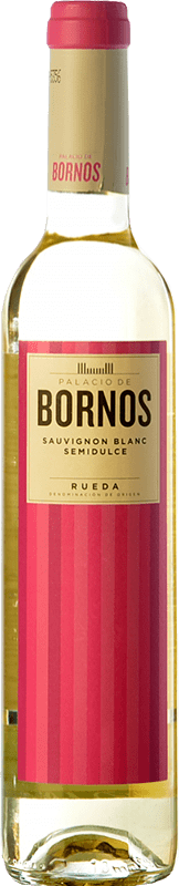 6,95 € Spedizione Gratuita | Vino bianco Palacio de Bornos Semisecco Semidolce D.O. Rueda Castilla y León Spagna Sauvignon Bianca Bottiglia Medium 50 cl