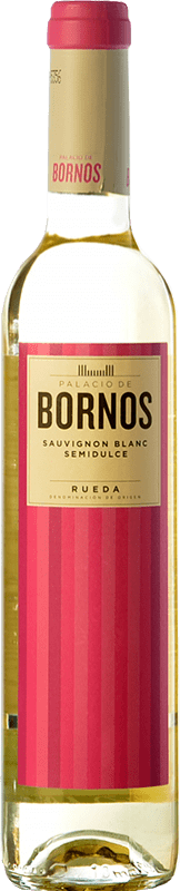 6,95 € Envío gratis | Vino Blanco Palacio de Bornos Semiseco D.O. Rueda Castilla y León España Sauvignon Botella Medium 50 cl