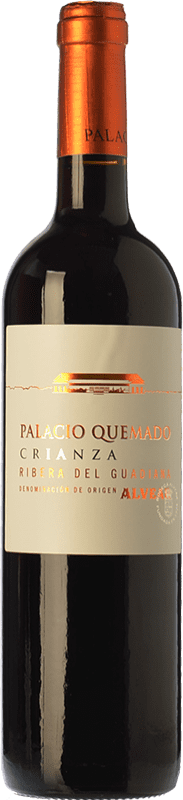 13,95 € Spedizione Gratuita | Vino rosso Palacio Quemado Crianza D.O. Ribera del Guadiana Estremadura Spagna Tempranillo, Cabernet Sauvignon Bottiglia 75 cl