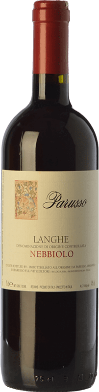 26,95 € Kostenloser Versand | Rotwein Parusso D.O.C. Langhe Piemont Italien Nebbiolo Flasche 75 cl