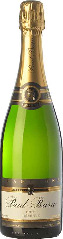 66,95 € Envío gratis | Espumoso Blanco Paul Bara Brut Reserva A.O.C. Champagne Champagne Francia Pinot Negro 75 cl