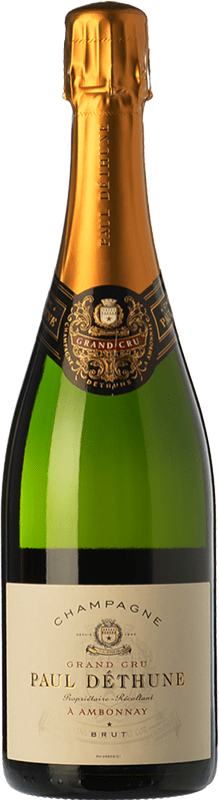 71,95 € 免费送货 | 白起泡酒 Paul Déthune Grand Cru 香槟 年轻的 A.O.C. Champagne 香槟酒 法国 Chardonnay, Pinot Meunier 瓶子 75 cl