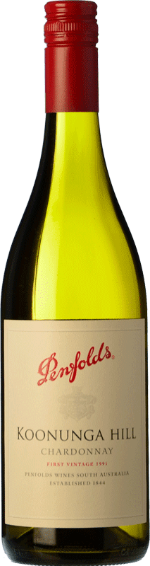 15,95 € Envio grátis | Vinho branco Penfolds Koonunga Hill Crianza I.G. Southern Australia Austrália Meridional Austrália Chardonnay Garrafa 75 cl