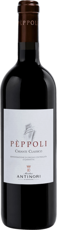 25,95 € 免费送货 | 红酒 Marchesi Antinori Pèppoli D.O.C.G. Chianti 托斯卡纳 意大利 Merlot, Syrah, Sangiovese 瓶子 75 cl