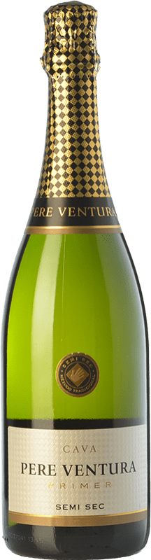 16,95 € Envoi gratuit | Vin Mousseux Blanc Pere Ventura Primer Semiseco — Demi-Sec D.O. Cava Catalogne Espagne Macabeo — Macabeu, Xarel·lo, Parellada Bouteille 75 cl