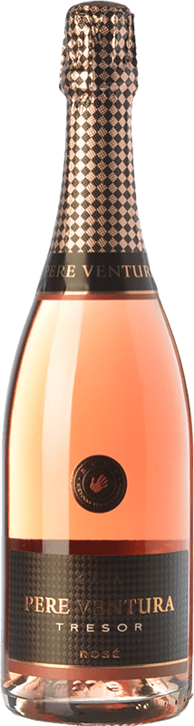 24,95 € Envío gratis | Espumoso rosado Pere Ventura Tresor Rosé Brut Reserva D.O. Cava Cataluña España Trepat Botella 75 cl