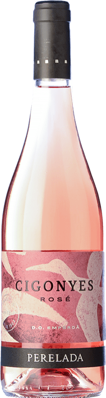 9,95 € Spedizione Gratuita | Vino rosato Perelada Cigonyes Rosé D.O. Empordà Catalogna Spagna Merlot, Grenache Bottiglia 75 cl