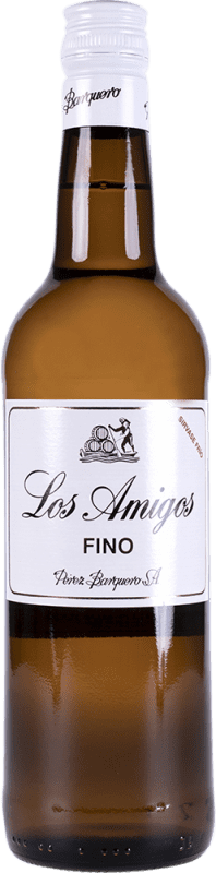 8,95 € Spedizione Gratuita | Vino fortificato Pérez Barquero Fino Los Amigos D.O. Montilla-Moriles Andalusia Spagna Pedro Ximénez Bottiglia 75 cl