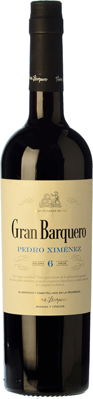 25,95 € Бесплатная доставка | Сладкое вино Pérez Barquero Gran Barquero D.O. Montilla-Moriles Андалусия Испания Pedro Ximénez бутылка 75 cl
