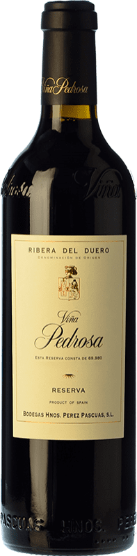 45,95 € Бесплатная доставка | Красное вино Hermanos Pérez Pascuas Viña Pedrosa Резерв D.O. Ribera del Duero Кастилия-Леон Испания Tempranillo, Cabernet Sauvignon бутылка 75 cl