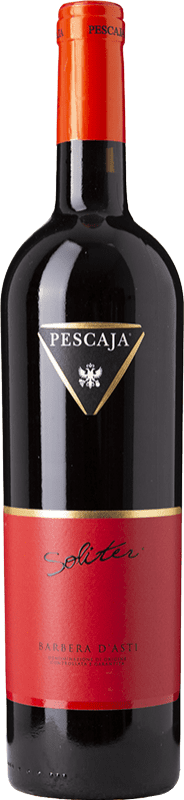 19,95 € Бесплатная доставка | Красное вино Pescaja Soliter D.O.C. Barbera d'Asti Пьемонте Италия Barbera — Барбера Бутылка 75 cl