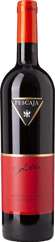 14,95 € Envío gratis | Vino tinto Pescaja Soliter D.O.C. Barbera d'Asti Piemonte Italia Barbera Botella 75 cl