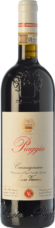 45,95 € Free Shipping | Red wine Piaggia Reserve D.O.C.G. Carmignano Tuscany Italy Merlot, Cabernet Sauvignon, Sangiovese, Cabernet Franc Bottle 75 cl