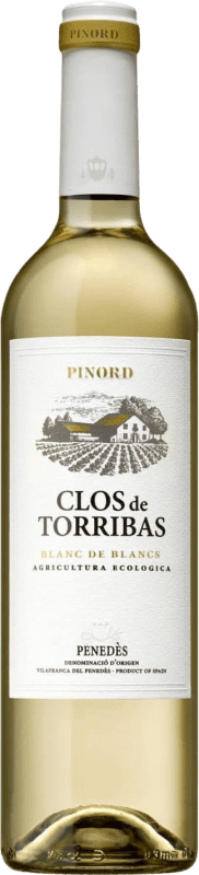 10,95 € Free Shipping | White wine Pinord Clos de Torribas Blanc D.O. Penedès Catalonia Spain Macabeo, Xarel·lo, Gewürztraminer, Parellada Organic Bottle 75 cl
