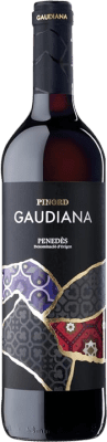 9,95 € Бесплатная доставка | Красное вино Pinord Gaudiana Tempranillo Молодой D.O. Catalunya Каталония Испания Tempranillo, Merlot, Cabernet Sauvignon бутылка 75 cl