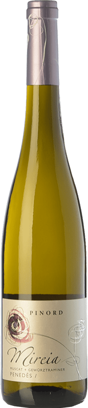 12,95 € Envio grátis | Vinho Branco Pinord Mireia D.O. Penedès Catalunha Espanha Moscato, Gewürztraminer, Sauvignon 75 cl