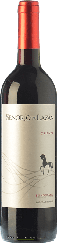 8,95 € Free Shipping | Red wine Pirineos Señorío de Lazán Aged D.O. Somontano Aragon Spain Tempranillo, Merlot, Cabernet Sauvignon Bottle 75 cl