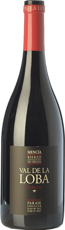 15,95 € 免费送货 | 红酒 Pittacum Val de la Loba 岁 D.O. Bierzo 卡斯蒂利亚莱昂 西班牙 Mencía 瓶子 75 cl