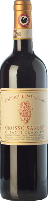 34,95 € Free Shipping | Red wine Il Palazzino Grosso Sanese D.O.C.G. Chianti Classico Tuscany Italy Sangiovese Bottle 75 cl