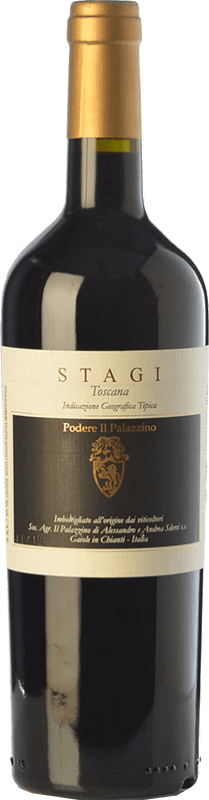 23,95 € 免费送货 | 红酒 Il Palazzino Stagi I.G.T. Toscana 托斯卡纳 意大利 Colorino 瓶子 75 cl