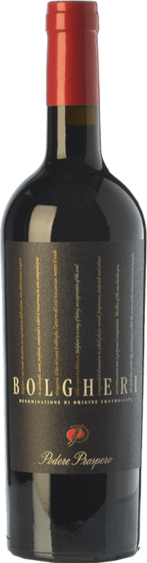 28,95 € Бесплатная доставка | Красное вино Podere Prospero D.O.C. Bolgheri Тоскана Италия Merlot, Cabernet Sauvignon, Cabernet Franc бутылка 75 cl