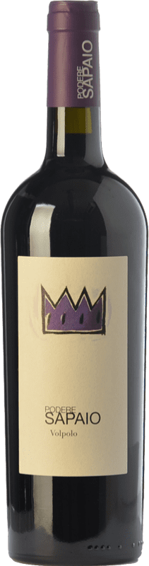 28,95 € Free Shipping | Red wine Podere Sapaio Volpolo D.O.C. Bolgheri Tuscany Italy Merlot, Cabernet Sauvignon, Petit Verdot Bottle 75 cl