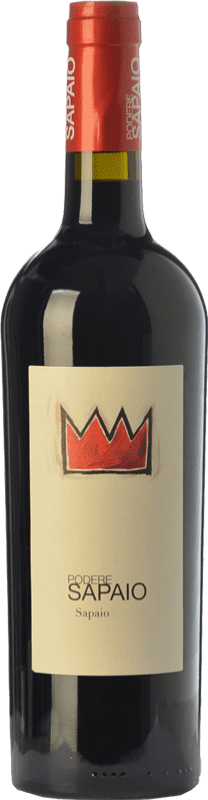 119,95 € Spedizione Gratuita | Vino Rosso Podere Sapaio D.O.C. Bolgheri Toscana Italia Cabernet Sauvignon, Cabernet Franc, Petit Verdot 75 cl