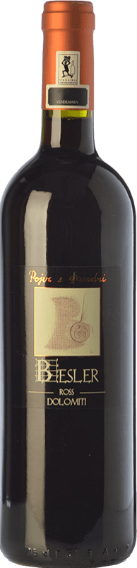 13,95 € Free Shipping | Red wine Pojer e Sandri Besler Ross I.G.T. Vigneti delle Dolomiti Trentino Italy Pinot Black, Zweigelt, Franconia, Negrara, Groppello Bottle 75 cl