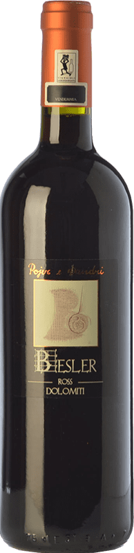16,95 € Free Shipping | Red Wine Pojer e Sandri Besler Ross I.G.T. Vigneti delle Dolomiti Trentino Italy Pinot Noir, Zweigelt, Franconia, Negrara, Groppello Bottle 75 cl