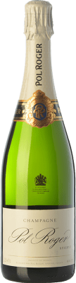 63,95 € Kostenloser Versand | Weißer Sekt Pol Roger Réserve Brut Reserve A.O.C. Champagne Champagner Frankreich Pinot Schwarz, Chardonnay, Pinot Meunier Flasche 75 cl