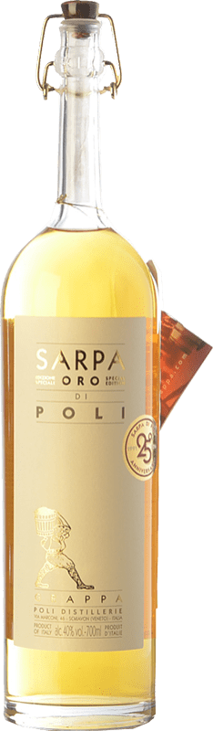 43,95 € Envío gratis | Grappa Poli Sarpa Oro Veneto Italia Botella 70 cl