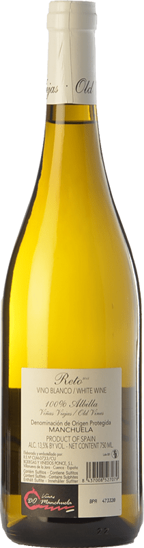 17,95 € Free Shipping | White wine Ponce Reto Crianza D.O. Manchuela Castilla la Mancha Spain Albilla de Manchuela Bottle 75 cl