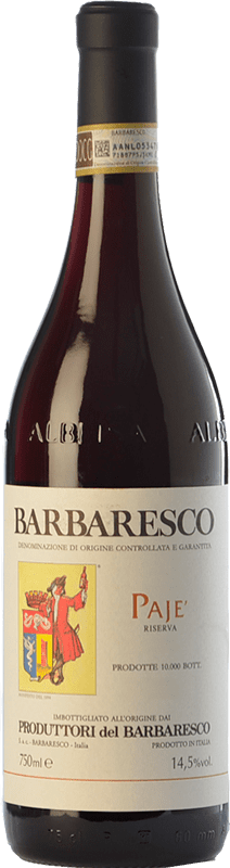 92,95 € Бесплатная доставка | Красное вино Produttori del Barbaresco Pajè D.O.C.G. Barbaresco Пьемонте Италия Nebbiolo — Неббиоло Бутылка 75 cl