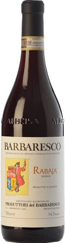57,95 € Бесплатная доставка | Красное вино Produttori del Barbaresco Rabajà D.O.C.G. Barbaresco Пьемонте Италия Nebbiolo — Неббиоло Бутылка 75 cl
