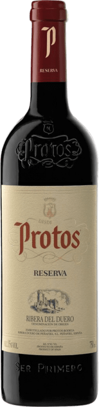 29,95 € Spedizione Gratuita | Vino Rosso Protos Riserva D.O. Ribera del Duero Castilla y León Spagna Tempranillo Bottiglia 75 cl