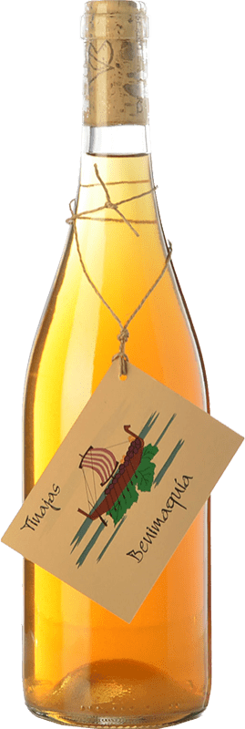 14,95 € Spedizione Gratuita | Vino Bianco Bernabé Benimaquía Tinajas Crianza — Invecchiato in Botte D.O. Alicante Comunità Valenciana Spagna Moscato, Merseguera Bottiglia 75 cl