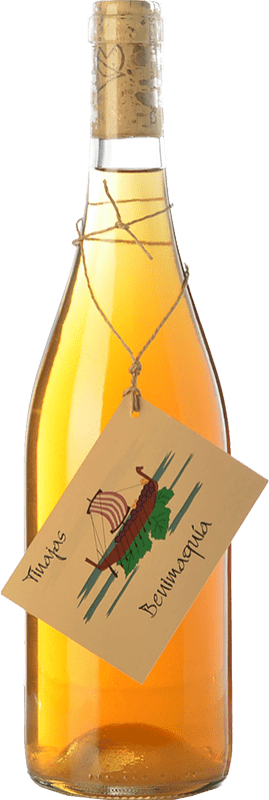 13,95 € Free Shipping | White wine Bernabé Benimaquía Tinajas Aged D.O. Alicante Valencian Community Spain Muscat, Merseguera Bottle 75 cl