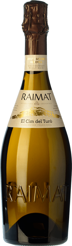 14,95 € 免费送货 | 白起泡酒 Raimat El Cim del Turó Brut Nature — 天然干型起泡酒 D.O. Cava 加泰罗尼亚 西班牙 Pinot Noir — 黑皮诺, Chardonnay — 莎当妮 瓶装 75 cl