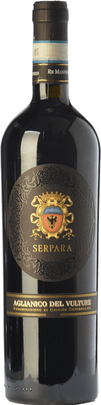 32,95 € Бесплатная доставка | Красное вино Re Manfredi Serpara D.O.C. Aglianico del Vulture Базиликата Италия Aglianico — Аглианико Бутылка 75 cl
