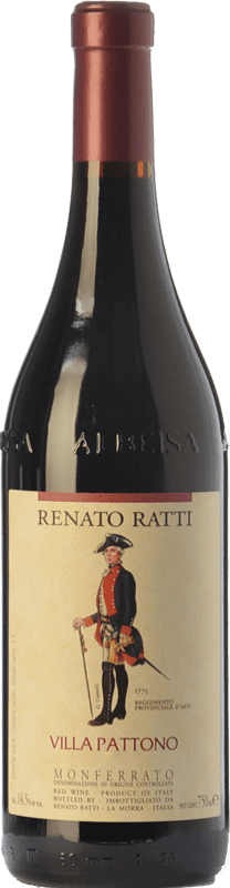 28,95 € Free Shipping | Red wine Renato Ratti Villa Pattono D.O.C. Monferrato Piemonte Italy Merlot, Cabernet Sauvignon, Barbera Bottle 75 cl
