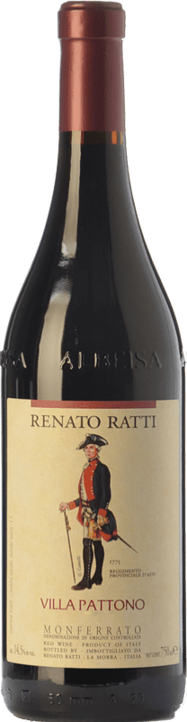 21,95 € Бесплатная доставка | Красное вино Renato Ratti Villa Pattono D.O.C. Monferrato Пьемонте Италия Merlot — Мерло, Cabernet Sauvignon — Каберне Совиньон, Barbera — Барбера 75 cl