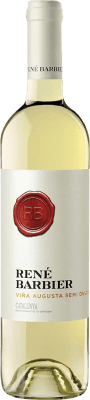 7,95 € Spedizione Gratuita | Vino bianco René Barbier Viña Augusta Semisecco Semidolce D.O. Catalunya Catalogna Spagna Moscato d'Alessandria, Macabeo, Xarel·lo, Parellada Bottiglia 75 cl