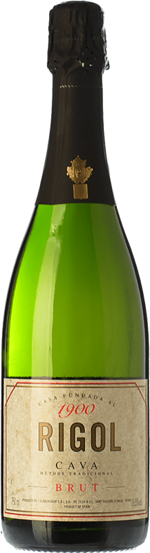 5,95 € Spedizione Gratuita | Spumante bianco Rigol Brut Giovane D.O. Cava Catalogna Spagna Macabeo, Xarel·lo, Parellada Bottiglia 75 cl