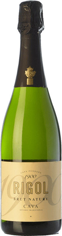 7,95 € 免费送货 | 白起泡酒 Rigol Brut Nature 年轻的 D.O. Cava 加泰罗尼亚 西班牙 Macabeo, Xarel·lo, Parellada 瓶子 75 cl