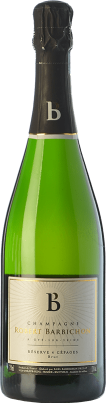 44,95 € Envio grátis | Espumante branco Robert Barbichon 4 Cépages Brut Reserva A.O.C. Champagne Champagne França Pinot Preto, Chardonnay, Pinot Branco, Pinot Meunier Garrafa 75 cl