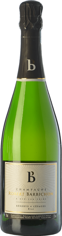 46,95 € 送料無料 | 白スパークリングワイン Robert Barbichon 4 Cépages Brut 予約 A.O.C. Champagne シャンパン フランス Pinot Black, Chardonnay, Pinot White, Pinot Meunier ボトル 75 cl