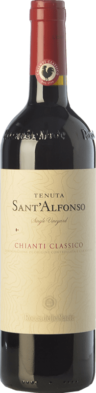 22,95 € Spedizione Gratuita | Vino rosso Rocca delle Macìe Sant'Alfonso D.O.C.G. Chianti Classico Toscana Italia Sangiovese Bottiglia 75 cl