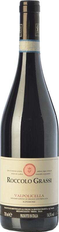 29,95 € Free Shipping | Red wine Roccolo Grassi Superiore D.O.C. Valpolicella Veneto Italy Corvina, Rondinella, Corvinone, Croatina Bottle 75 cl
